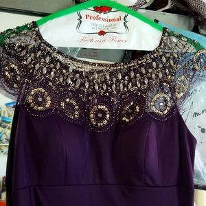 Xscape embellished neck gown